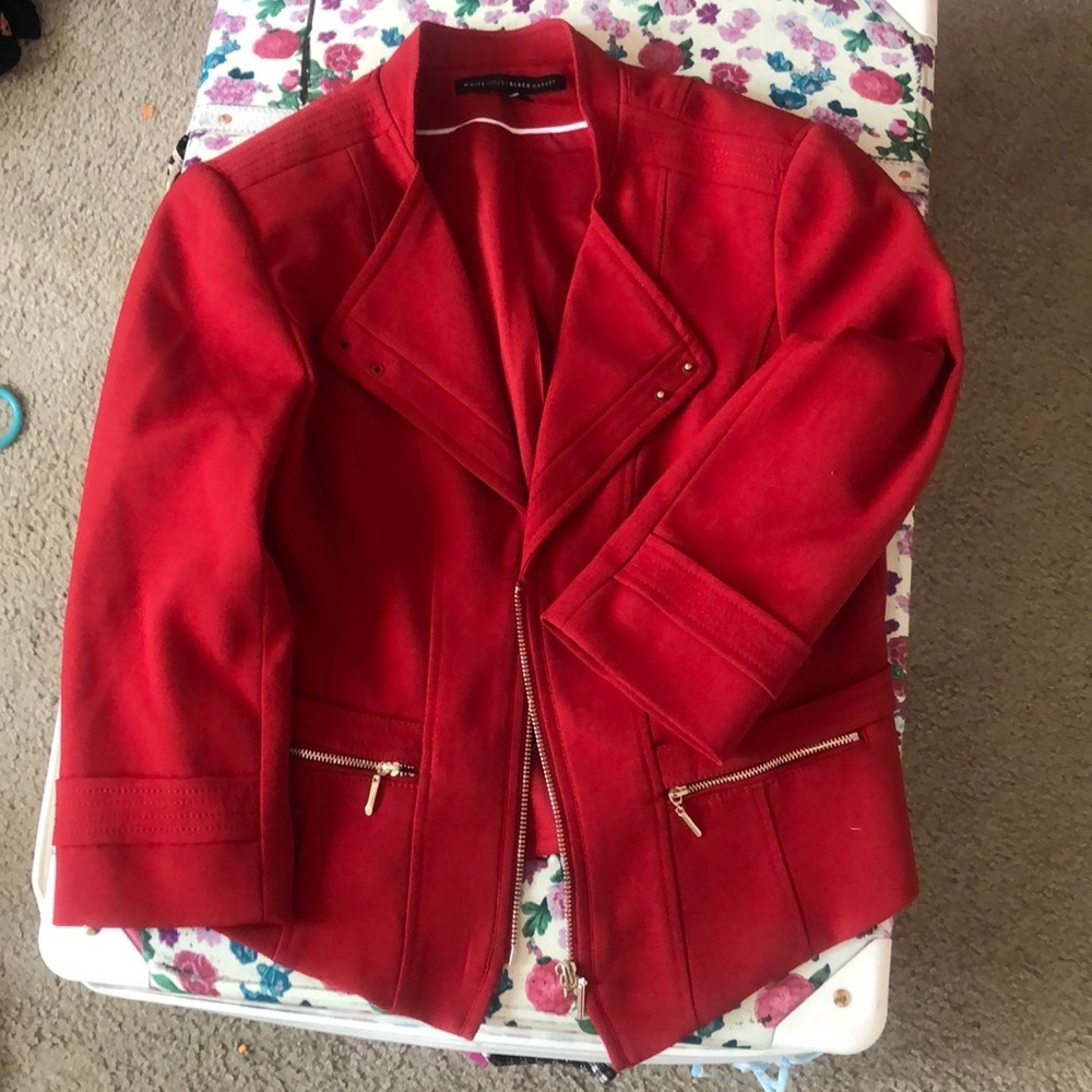 Red work suit jacket